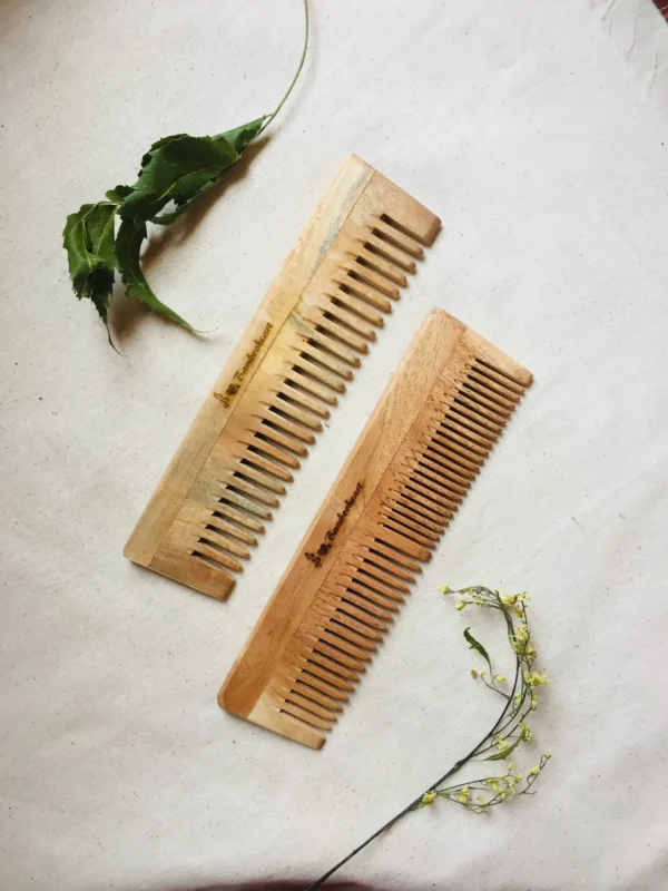 Comb set of 2 (wide teeth + double teeth)