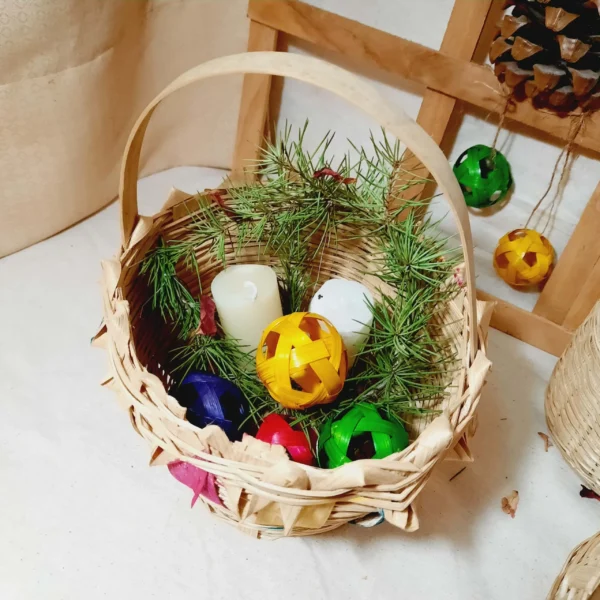 Scented candles and bamboo decor balls