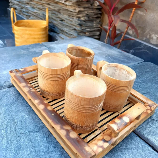 bamboo cup set