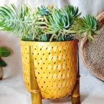 handmade bamboo basket with stand