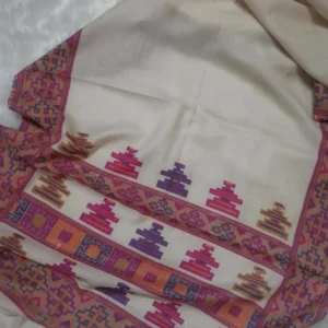 Woolen suit with printed stole 3