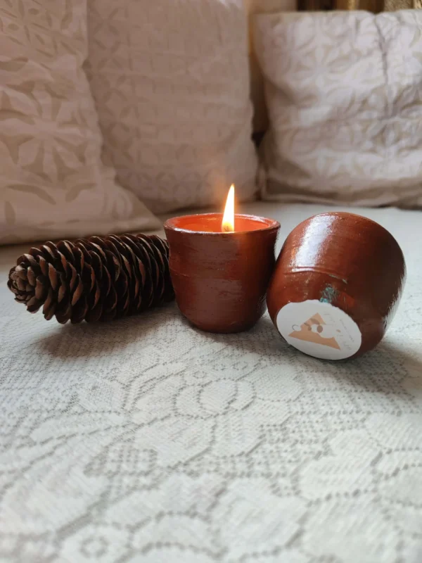 Terracotta scented candle Set Of 2