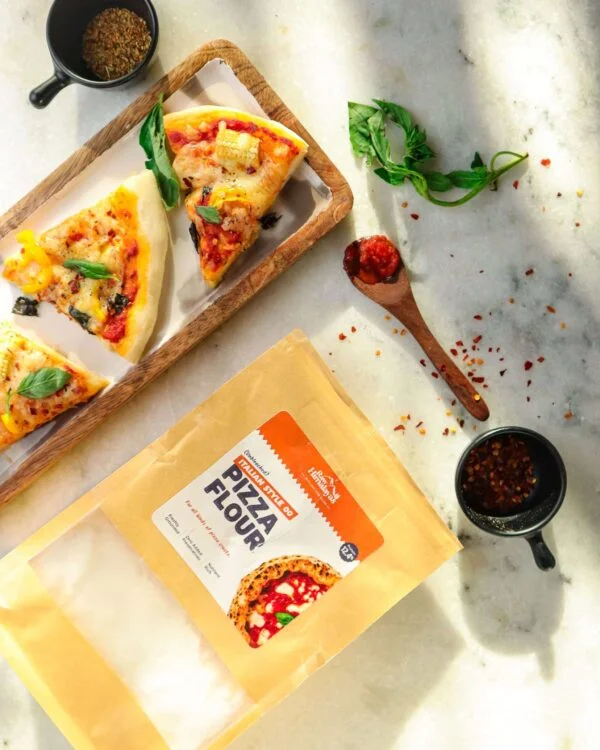 Pizza Flour top view