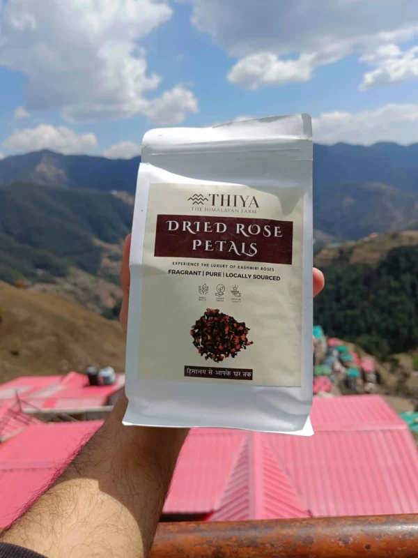 High-quality, handpicked rose petals from Kashmir.