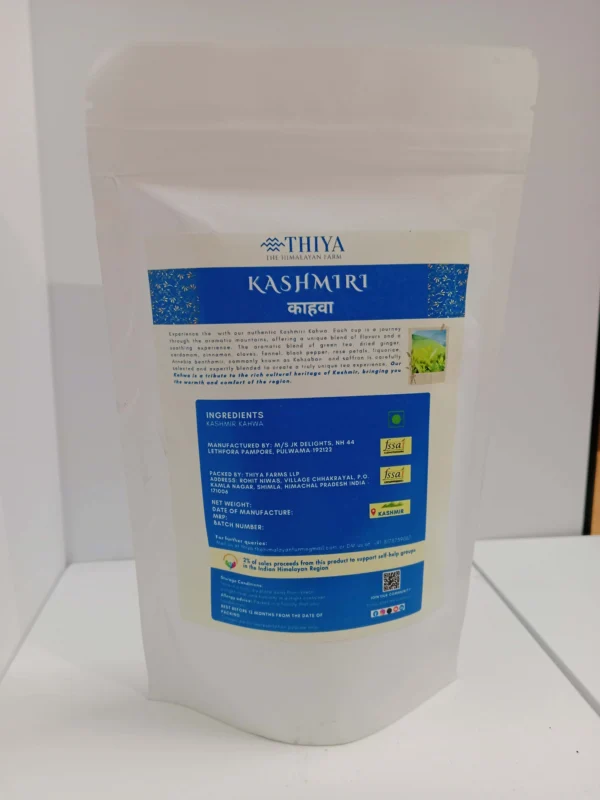 Luxurious and aromatic Kashmiri Kahwa tea blend.