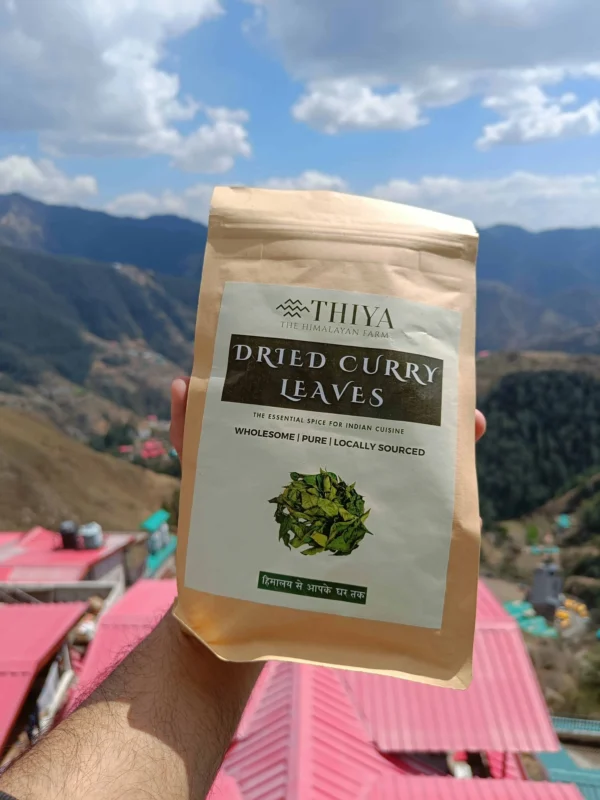 100% pure, handpicked, and naturally dried curry leaves.