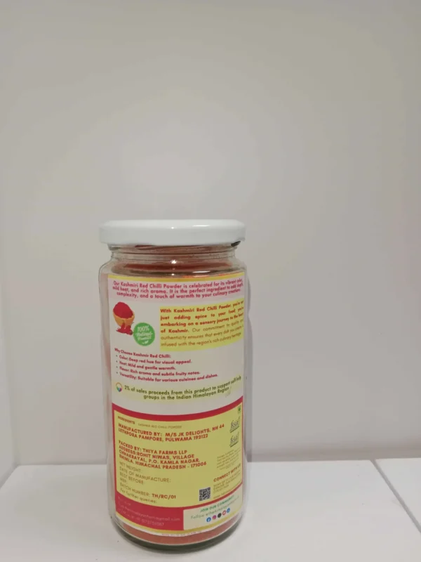 Thiya Kashmiri Red Chilli | 100% Pure & Sun-Dried Lal Mirch - 150g - Image 2