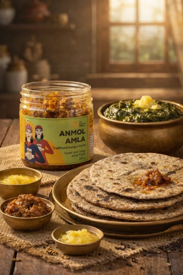 Amla Pickle Served with Roti Meal
