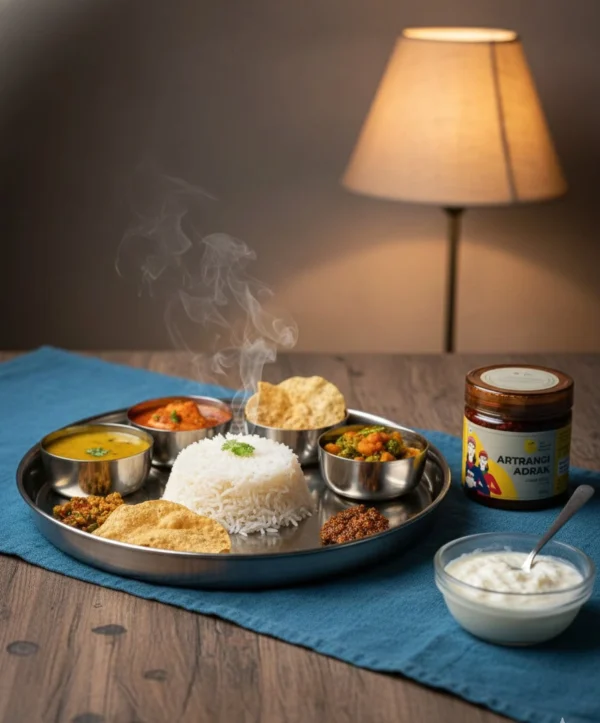 Atrangi Adrak Thali Serving Presentation
