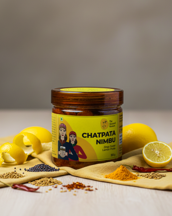 Chatpata Nimbu Pickle Ingredient Display Setup