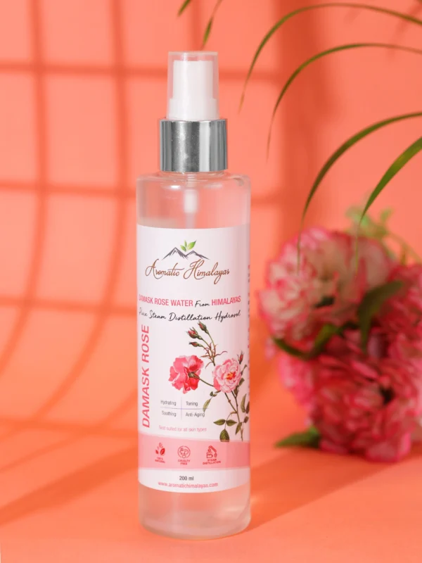 aromatic himalayas damask rose water 200ml bottle