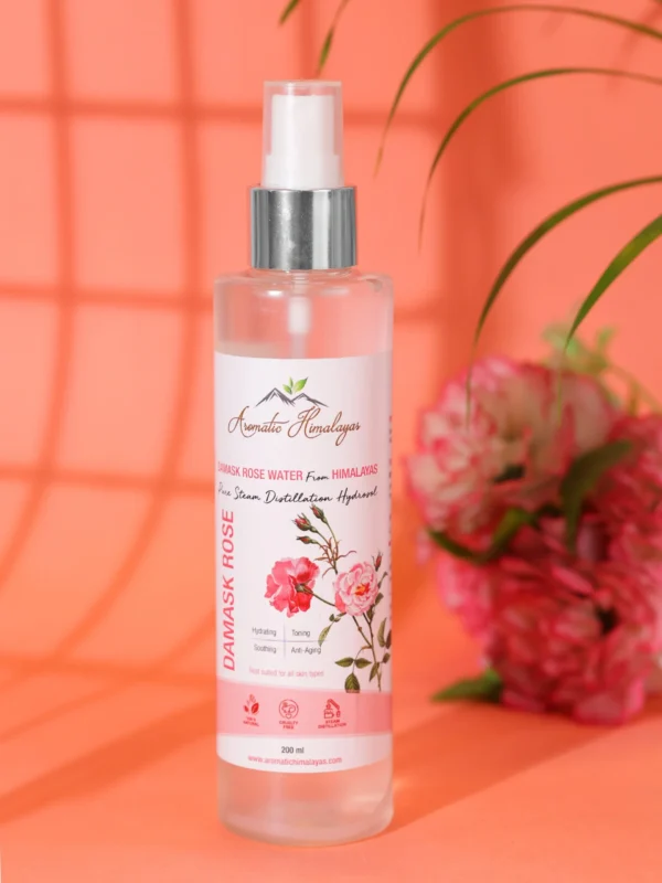 aromatic himalayas damask rose water 200ml bottle