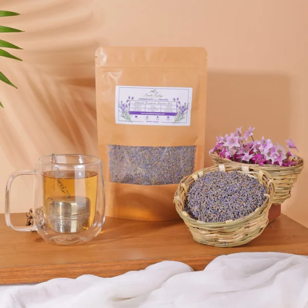 aromatic himalayas lavender buds herbal tea pouch front