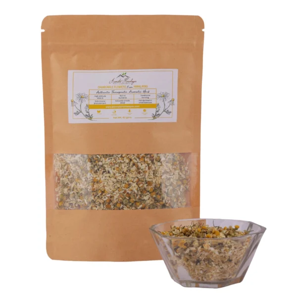 chamomile flowers loose leaf tea product pack shot