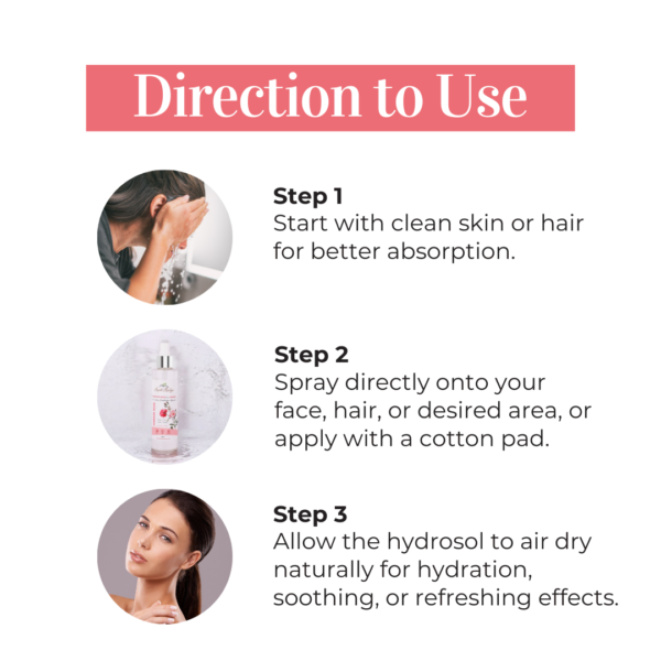 damask rose water directions to use face spray