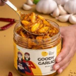 goody garlic pickle closeup spoon scoop