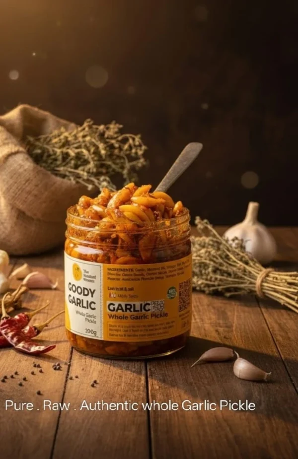 goody garlic pickle rustic table setup