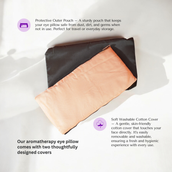 lavender eye pillow protective pouch and cotton cover image