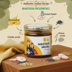 mastani mooli pickle radish ingredients display