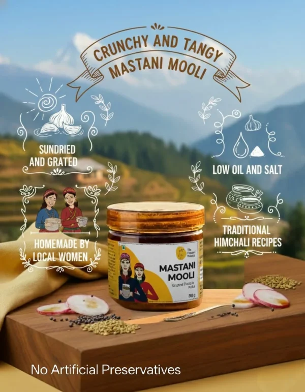 mastani mooli pickle traditional recipe poster