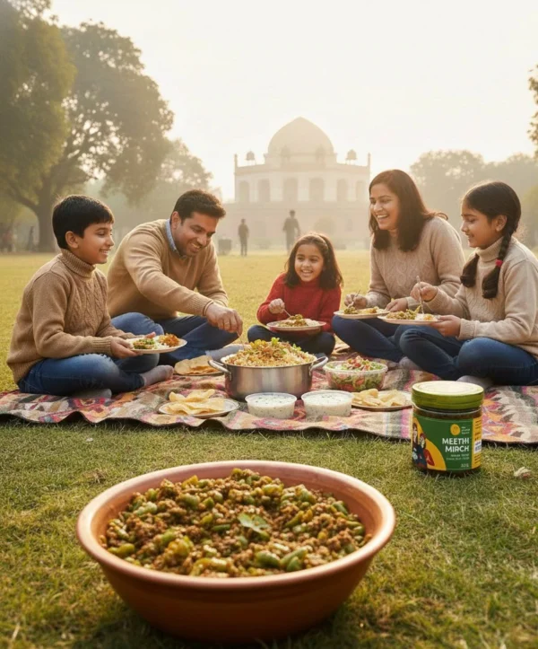 meethi mirch family picnic food serving