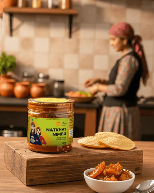 natkhat nimbu pickle jar kitchen background