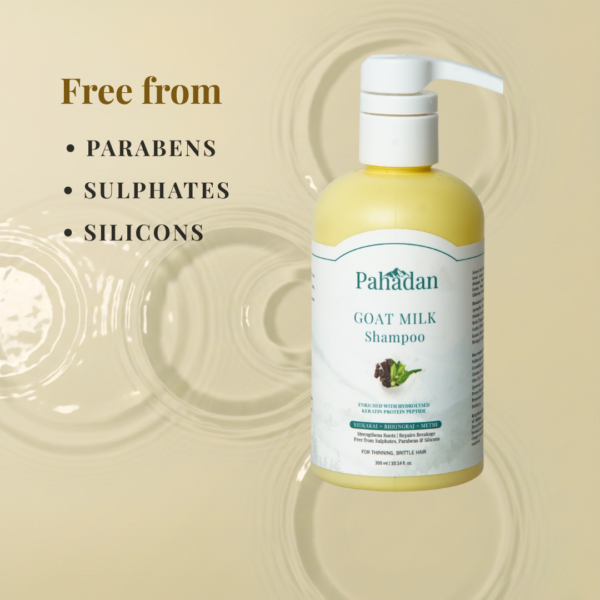 pahadan goat milk shampoo free from parabens sulphates silicones