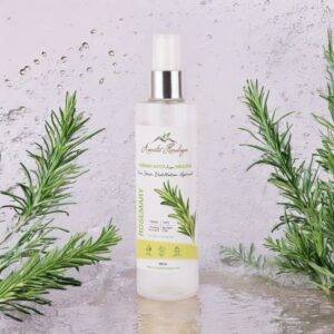 rosemary water steam distilled product splash shot