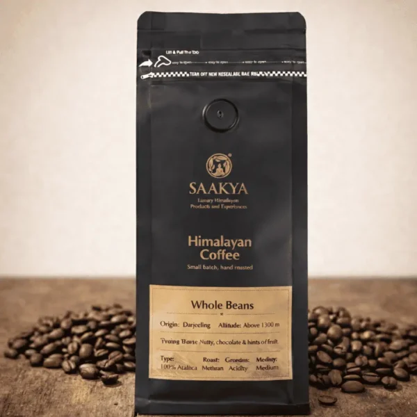 Saakya Darjeeling Medium Roast Whole Beans Coffee 250g 100 Percent Arabica