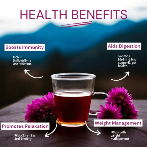 rhododendron green tea liquor top view