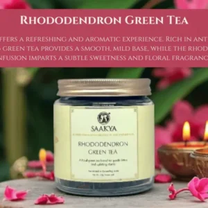 rhododendron green tea wet leaves