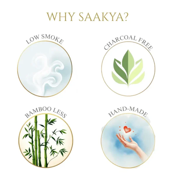 saakya incense sticks low smoke bamboo less