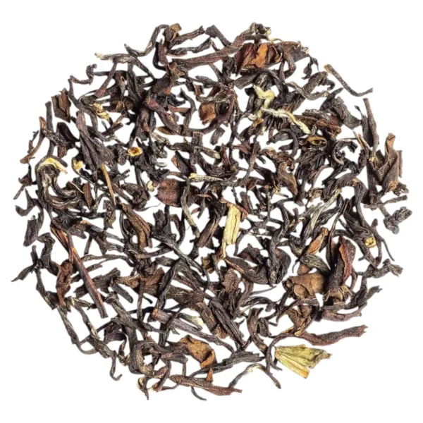 saakya passion fruit black tea wet leaves