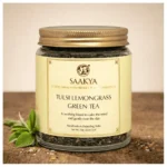 saakya tulsi lemongrass green tea jar