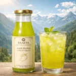 aam panna concentrate drink glass mint mountain
